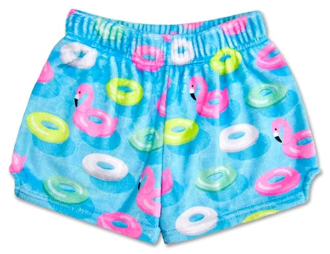 iscream Big Girls Silky Soft Fun Print Plush Fleece Shorts - Twist and Shout Collection - Image 1