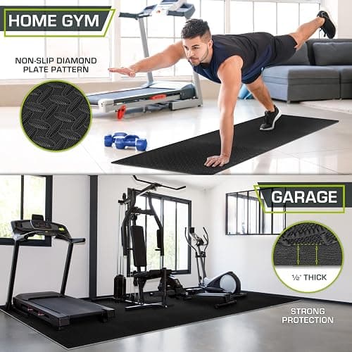 ProsourceFit Exercise Puzzle Mat ½-inch, EVA Interlocking Foam Floor Tiles for Home Gym, Workout Equipment, Kids Play Areas, Black, 144 SQ FT - 36 Tiles thumbnail 3