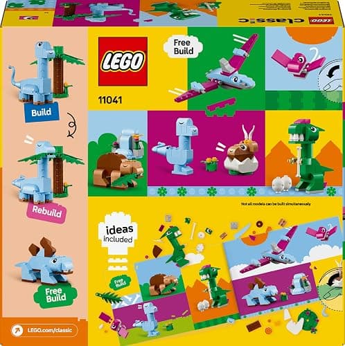 LEGO Classic Creative Dinosaurs Set, Building Toys for Kids, Assorted Bricks for Imaginative Play, Includes T. Rex, and Triceratops Dino Figures, Birthday Gift for 5 Plus Year Old Boys and Girls 11041 thumbnail 13