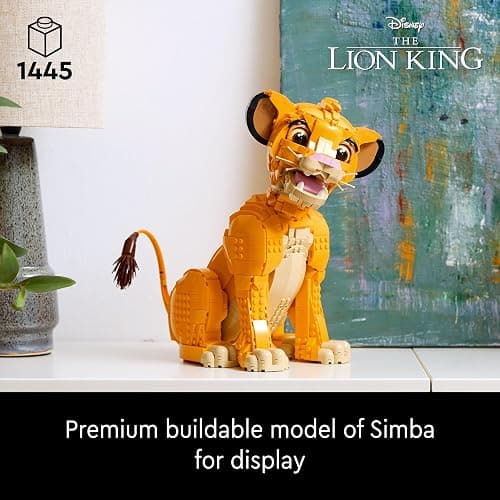 LEGO Disney Young Simba The Lion King Building Sets for Adults - Buildable Figurine for Display, Ages 18+ - DIY Kits & Crafts for Fans of Movie - Collectible Disney Birthday Gift - 43247 thumbnail 3