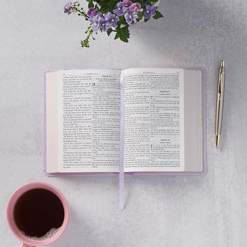 KJV Holy Bible, Compact Large Print Vegan Leather Red Letter Edition - Ribbon Marker, King James Version, Purple (KJV Compact LP Editions) thumbnail 6