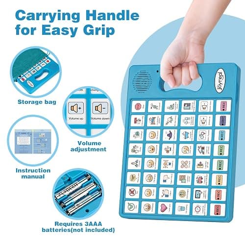 Joyreal AAC Device for Autism, Non Verbal Communication Tools for Speech Therapy & Stroke Rehab. Speech Communication Tablet, Autism Talking Aids with 8 Programmable Buttons & Adjustable Volume thumbnail 4