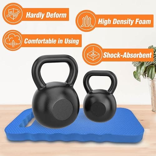 Gardzen 6-Pack Garden Kneeling Cushions - For Gardening, Baby Bath, Yoga, Pilates, Exercise, 16"x8"x1", Blue thumbnail 6