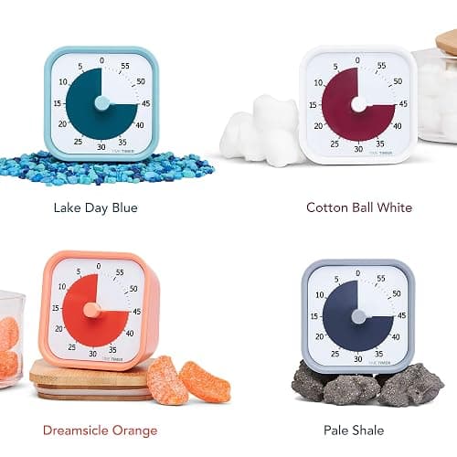 TIME TIMER Home MOD - 60 Minute Kids Visual Timer Home Edition - For Homeschool Supplies Study Tool, Timer for Kids Desk, Office Desk and Meetings with Silent Operation (Dreamsicle Orange) thumbnail 7
