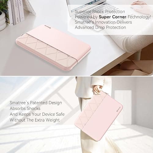 Smatree Laptop Sleeve for 14 inch Lenovo ThinkPad X1 2-in-1 Gen 9, for ThinkPad X1 Carbon Gen 10/11/12/13 Aura Edition, for ThinkPad X1 Yoga Gen 6/7/8 2 in 1, Case with Accessory Pocket, Pink (E420P) thumbnail 6