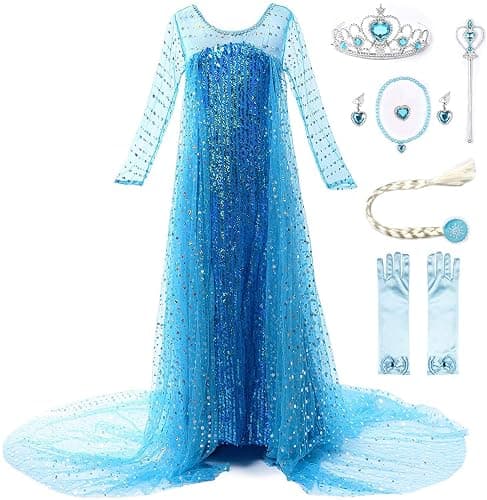 JerrisApparel Girls Princess Costume Birthday Party Christmas Fancy Dress up - Image 1