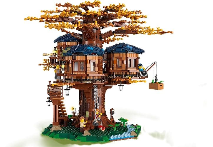 LEGO Ideas Tree House 21318, Model Construction Set for 16 Plus Year Olds with 3 Cabins, Interchangeable Leaves, Minifigures and a Bird Figure thumbnail 7