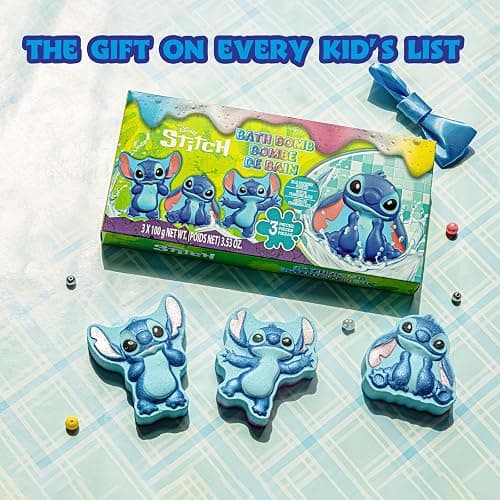 Stitch Bath Bombs for Kids, Fun Bright Rainbow Colors, Raspberry Scented for Kids, Ages 3+, by Townley Girl thumbnail 9