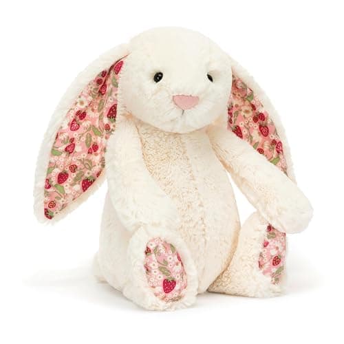 Jellycat Blossom Cream Bunny, Berry, Medium - Image 1
