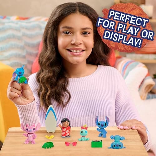 Just Play Disney Stitch Collectible Figure Set with Accessories, 11-Pieces, 2-inch Figurines, Collectible Toys, Home Decoration, Kids Toys for Ages 3 Up thumbnail 5