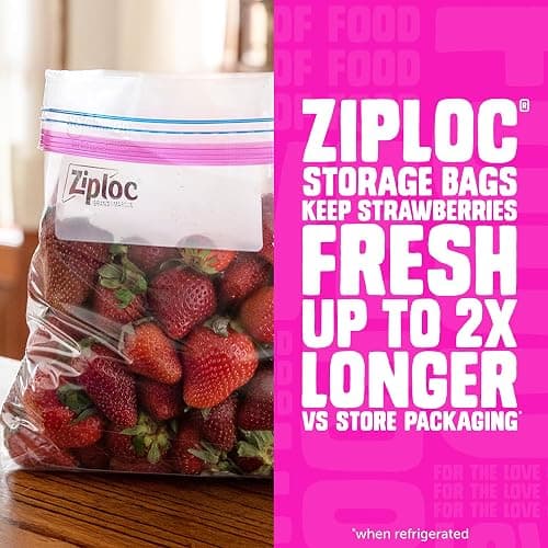 Ziploc Storage Bags Variety Pack, 190ct Total, 42ct Storage Gallon and 48ct Storage Quart, 50ct Sandwich and 50ct Snack thumbnail 2