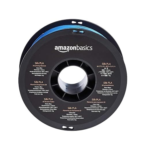 Amazon Basics Silk PLA 3D Printer Filament, 1.75 mm, 1 kg Spool (2.2 lbs), Blue thumbnail 3