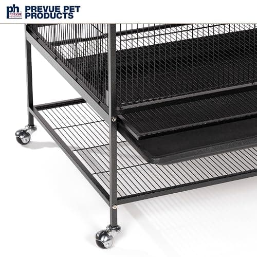 Prevue Hendryx F050 Pet Products Wrought Iron Flight Cage, X-Large, Hammertone Black thumbnail 4