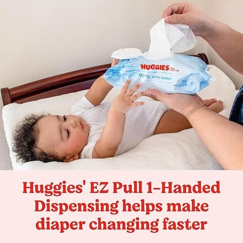 Huggies 99% Pure Water Baby Wipes, Unscented, 9 Packs, 504 Wipes thumbnail 9