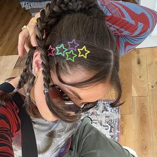 Star Hair Clips Multiple Colors Snap Hair Barrettes Non Slip Star Hair Accessories Metal Hair Clips for Girls Women -15 PCS 1.18" thumbnail 6