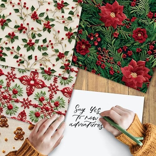 Christmas Scrapbook Paper Pads,24 Sheets Scrapbooking Supplies,Patterned Card Making Craft Paper Pack for Photo Album Background Borders Greeting Cards Junk Journals 6x6 inches thumbnail 2