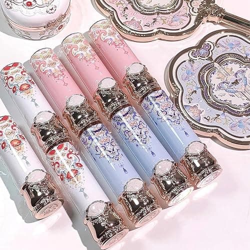 Flower Knows Butterfly Cloud Collar Glossy Lipstick,Hydrating Solid Lip Gloss,Moisturizing Red Tinted Lip Balm,Long Lasting Lip Gloss in Balm for Girls&Women,(C08 Sunset Clouds) thumbnail 5