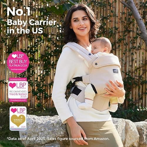 Momcozy Baby Carrier - Ergonomic, Cozy and Lightweight Carrier for 7-44lbs, Effortless to Put On, Ideal for Hands-Free Parenting, Enhanced Lumbar Support, Purehug for Infant to Toddler, Khaki thumbnail 7
