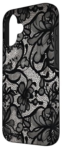 Black Lace Vintage Pattern Case for iPhone 16 thumbnail 2