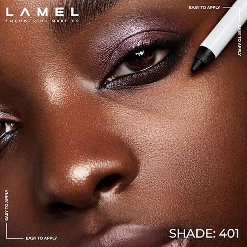Lamel No Smudge Gel Eyeliner - Deep Black - Waterproof Eyeliner Pencil - 10-Hour Wear, Sharpenable, Contact Lens Friendly, Vegan - Creamy & Sweat Proof Pencil - Highly Pigmented - 401 Shade thumbnail 6