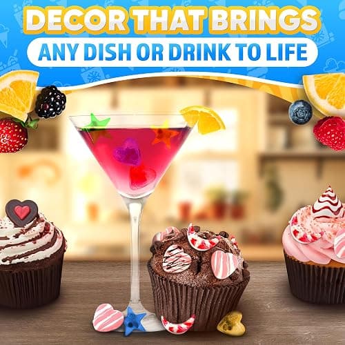 Fun Ice Cube Trays – Cute Silicone Star, Moon & Heart Shapes, 24 Cavities – Flexible, Food Safe, Temperature-Resistant Ice Cube Tray with Lid | Designed for Home Creations & Party Drinks & Desserts thumbnail 7