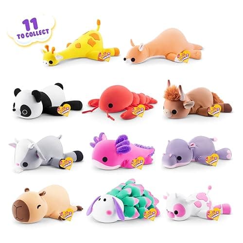 Hug-A-Lumps Hippo Harley by ZURU, Medium, 3.3 lbs, Cuddly Squishy Weighted Plush, Sleeping Pillow Plush, Stuffed Animal (Hippo) thumbnail 3