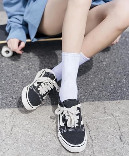 Irisbear Womens Crew Socks Casual Athletic Gym LightWeight Thin Cotton Socks 5 Pairs thumbnail 4