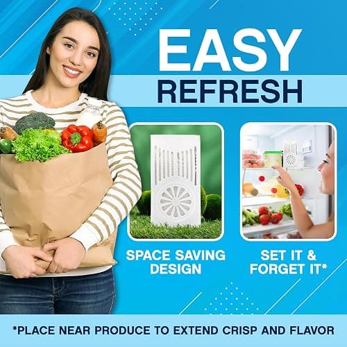 NonScents Refrigerator Deodorizer – Odor Eliminator for Fridge & Freezer – Outshines Baking Soda & Deodorizer with Activated Charcoal – Unscented & Long-Lasting, Freshen Refrigerator thumbnail 6