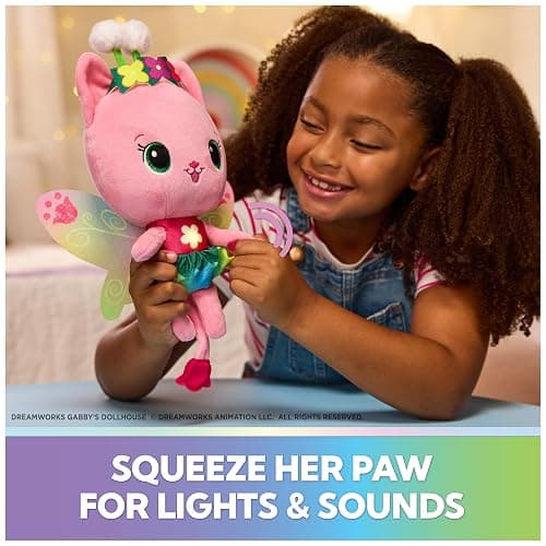 Gabby’s Dollhouse Fairylandia Official Rainbow Light-Up Kitty Fairy Plush, Cat Stuffed Animal, Sensory Toys for Ages 3 & Up thumbnail 3