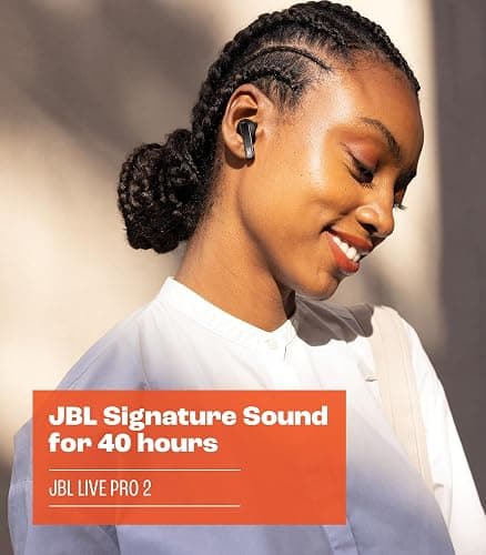 JBL Live Pro 2 - True Wireless Noise Cancelling Earbuds, up to 40 Hours of Playback with Wireless Charging, 6 mics for Perfect Calls, Touch & Voice Control, IPX5 Water Resistant (Black) thumbnail 6