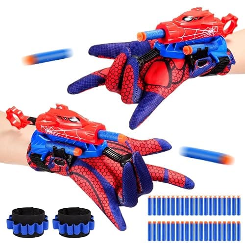Braxel Spid_er Toys for 3-6 Year Old Boys, 2 Set Spid_er Web Shooter Boys Toys Age 3 4 5 6 7 8 Year Old Boy Gifts for Kids Toy Age 3-8 Christmas Xmas Gifts for 3-12 Year Old Boy Girl - Image 1