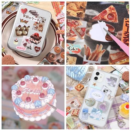 Japanese Sticker Book - Kawaii Food Stickers 60 Sheets: Cute Sushi, Donuts, Fruits Deco Stickers - Acid-Free Vinyl for Journaling Supplies, Scrapbooking, Planners & Kids Crafts thumbnail 5