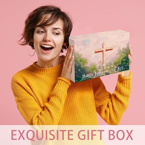 XKDOUS 56 Pcs Bible Study Supplies Journaling Kit for Women, Bible Study Kit Includes Highlighters, Pens, Tabs, Stickers & More for Journaling. Great for Note-Taking, Enhancing Scripture Study thumbnail 5