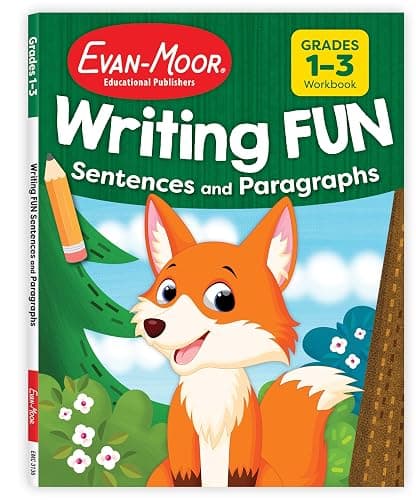 Evan-Moor Writing FUN Sentences and Paragraphs: Grades 1-3, Writing Basics for Kids, Practice, Subject and Predicate, Topic Sentences, Supporting Details, Closing Sentences, Workbook - Image 1