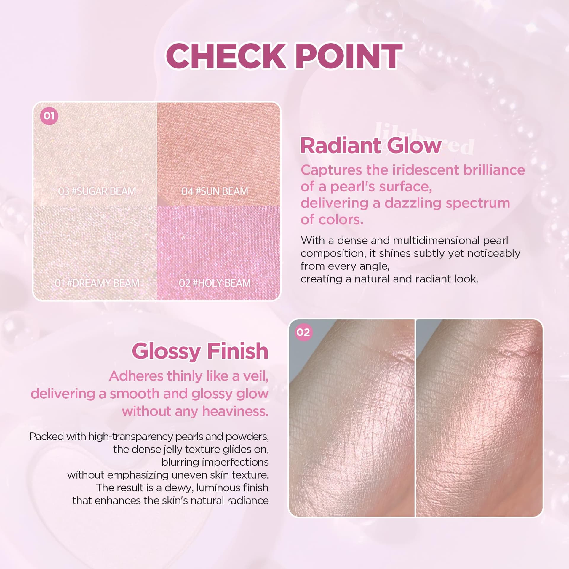 lilybyred Luv Beam Glow Veil (01_Dreamy Beam) - Resaltador Radiante Natural para Maquillaje de Piel Brillante thumbnail 3