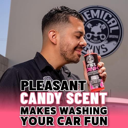Chemical Guys, Mr. Pink Car Wash Soap, Foam Cannon & Bucket Wash, 64 oz | Thick foaming suds lift dirt and grime, pressure washer soap, foam gun or bucket, gentle on wax and coatings, candy scent thumbnail 5