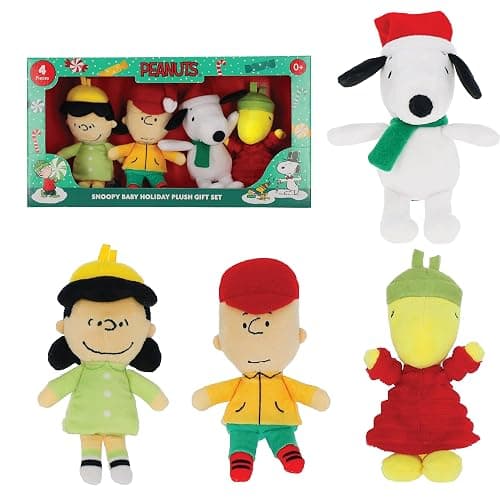 Kids Preferred Peanuts 4 Piece Plush Set - Charlie Brown, Snoopy, Woodstock, and Lucy - Soft Stuffed Animal Toys for Baby and Toddler Boys & Girls - Image 1