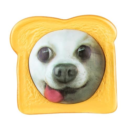ORB Curiosities Pure Bread Squishy Dog Face - Slow Rising Dog Face and Bread Slice Squishies - Super Soft, Squishy Play and Stress Relief Toys - Fun Kawaii Sensory Fidgets for Kids and Adults thumbnail 4