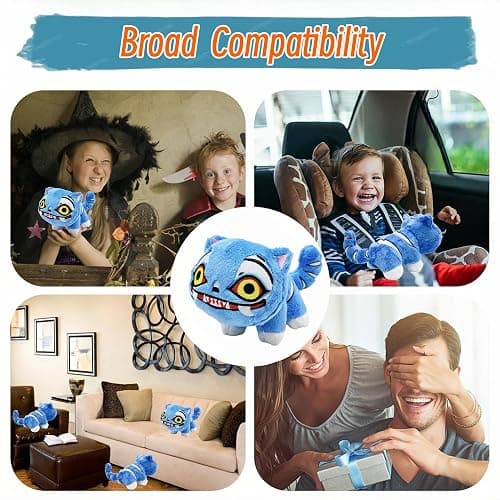 Cute Movie Character Plush Toy – Soft Stuffed Doll Gift for Movie Fans & Collectors (Big Blue Tiger) thumbnail 7