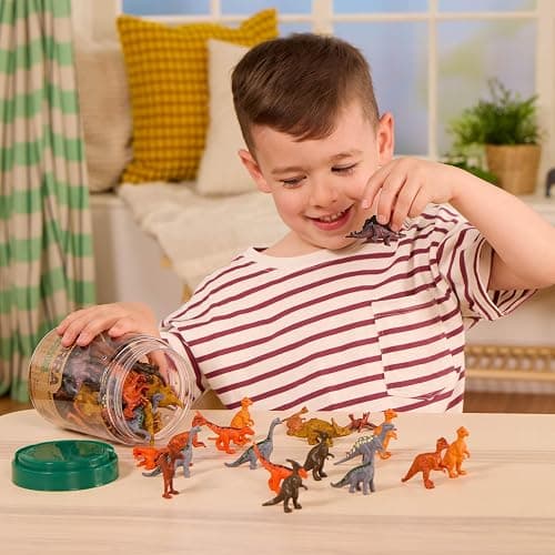 Terra by Battat – 60 Pieces Dinosaur Figures Assorted Mini Plastic Animals for Kids Birthday Party Supplies Decorations Educational Toy Playset 3+ Years thumbnail 4