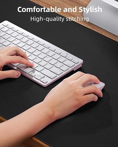 Leather Desk Pad Protector, Mouse Pad, Office Desk Mat, Non-Slip PU Leather Desk Blotter, Laptop Desk Pad, Waterproof Desk Writing Pad for Office and Home (Black, 31.5" x 15.7") thumbnail 5