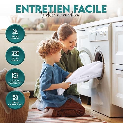 Utopia Bedding Protège Matelas 135 x 200 x 30 cm Imperméable, Certifié Oeko TEX, Alèse Drap Housse, Matelas Couvre, Respirant, Élastique Tout Autour Blanc thumbnail 7
