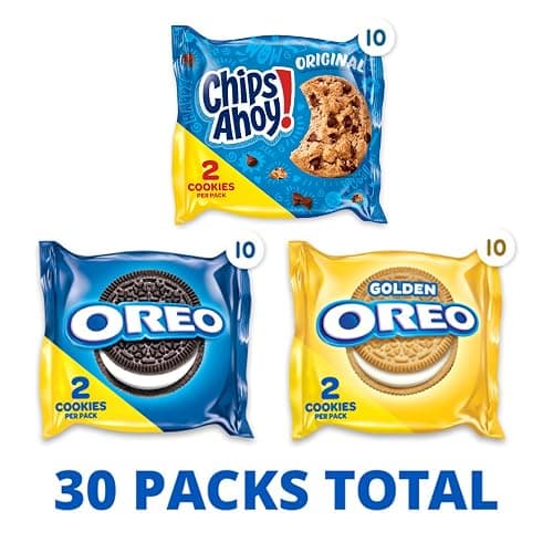 Nabisco Sweet Treats Cookie Variety Pack OREO, OREO Golden & CHIPS AHOY!, 30 Snack Packs (2 Cookies Per Pack) thumbnail 4
