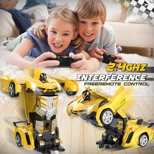 Britik Transform Remote Control Car Toy for Kids 4 5 6 7 8, Remote Control Car for Boys 4-7, Transform Cars for Boys 4-6, Toy Car 5 Year Old Boy, Toys for 3 4 5 6 7 8 9 10 11 12 Years Old Boy thumbnail 5