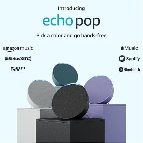 Amazon Echo Pop, Our smallest Alexa speaker, Fits in any room, Charcoal thumbnail 9