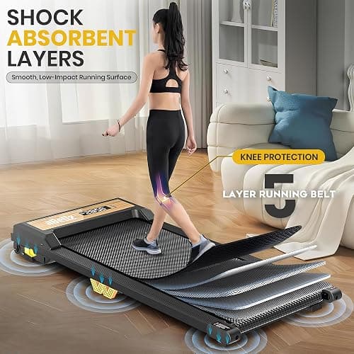 Small Walking Pad with Incline, Treadmill with Incline | Tapis Roulant thumbnail 4