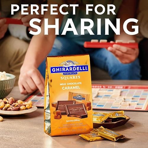 GHIRARDELLI Milk Chocolate Squares with Caramel Filling, 5.32 OZ Bag thumbnail 5