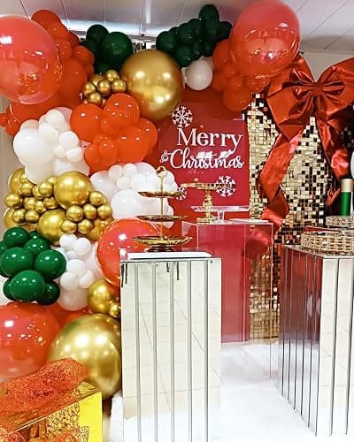 Christmas Balloons, 50pcs 12 inch Red White Green Gold Balloons for Christmas Theme Party Supplies Birthday Party Decorations thumbnail 5
