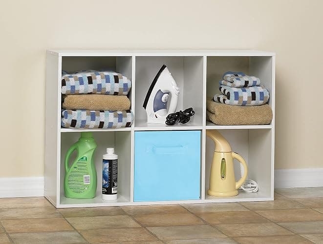 ClosetMaid Cubeicals 6 Cube Storage Shelf Organizer Bookshelf, Stackable, Vertical or Horizontal, Easy Assembly, Wood, White Finish thumbnail 8