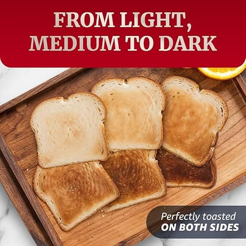 Elite Gourmet ECT-3100 Long Slot 4 Slice Toaster, Reheat, 6 Toast Settings, Defrost, Cancel Functions, Built-in Warming Rack, Extra Wide Slots for Bagels & Waffles, Stainless Steel & Black thumbnail 7